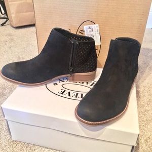 NEW:  Steve Madden Black suede booties.